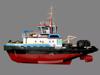  Smith Damietta tugboat  Low-poly 3D model