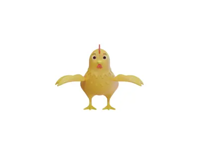 Stylized 3D Hen Model 3D model