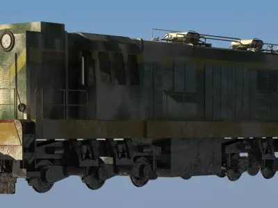 Train Locomotive Snow 3D model