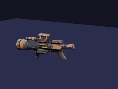 Cyberpunk Ancient Gun  3D model