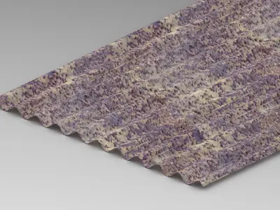 2 67 x 78 Corrugated Panels Free 3D model