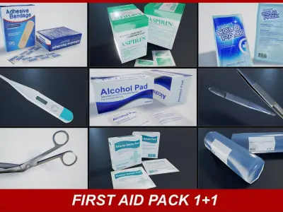 Scissors PBR Game Ready pair of surgical Low-poly 3D model