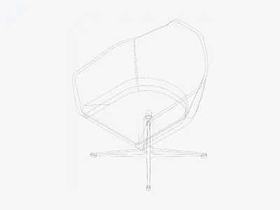 Chair - Simplicity - 4 Star Base Low-poly 3D model