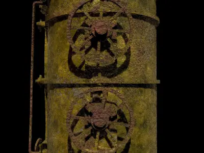 Steam Machine - PBR - Dirty Textured Low-poly 3D model