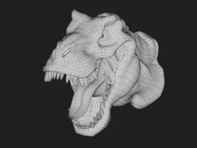 dinosaur Low-poly 3D model 15