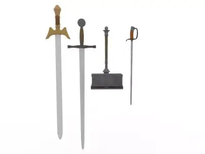 Weapon Collection 2 sword Low-poly 3D model