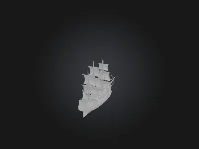 Realistic Ship Model Low-poly 3D model