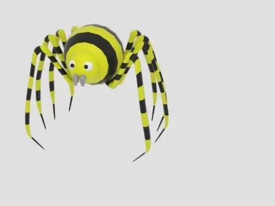 Sphere Strip Spider Low-poly 3D model