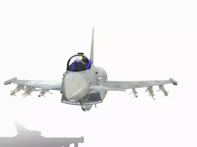 EF 2000 EUROFIGHTER TYPHOON  Low-poly 3D model