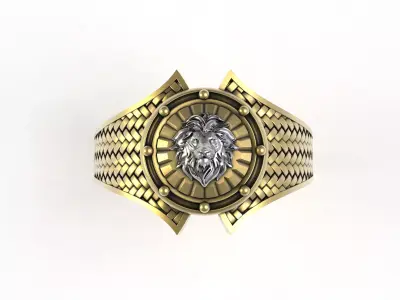 Stylish Lion Ring 3D print model
