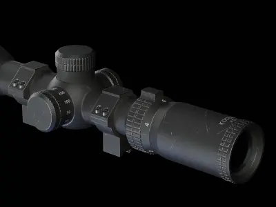 PBR Rigged Rifle Scope - Alpen KODIAK 10x44 Low-poly 3D model