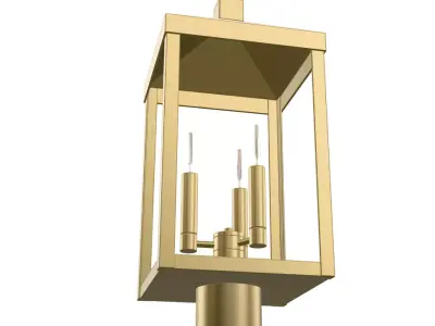 Livex Lighting Nyack  Antique Brass Transitional Outdoor Light  Low-poly 3D model