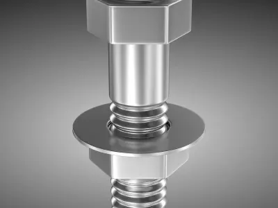 Bolt and Nuts Free low-poly 3D model