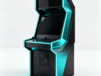 Realistic Sci-Fi Arcade Machine 3D Model Low-poly 3D model