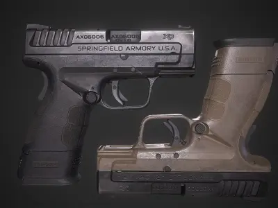 Springfield XD-MOD2 Low-poly 3D model