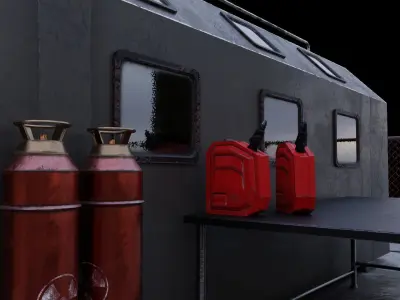 Military Base Camp 2 Low-poly 3D model 3D model Low-poly 3D model