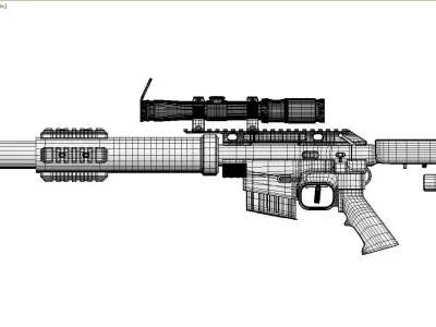 Sniper rifle McMillan CS5 3D model