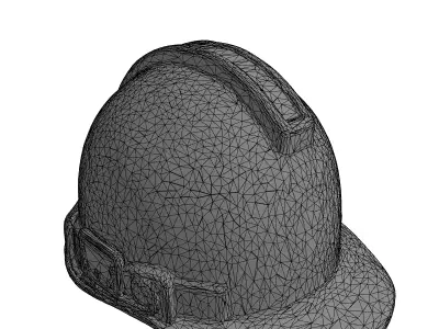 Distressed Industrial Safety Hard Hat Low-poly 3D model