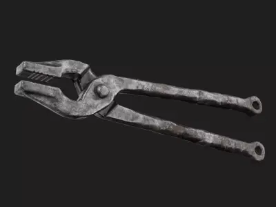Old Rusty Metal Pliers Free low-poly 3D model