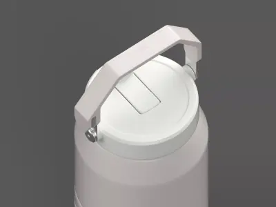 High-quality 3D model of a Stanley-style insulated water jug Low-poly 3D model
