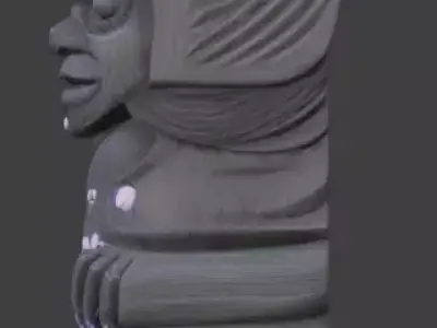 Cursed Totem Pole 3D Model V03 Low-poly 3D model