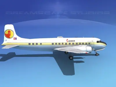 Douglas DC-6 Caribair 3D model