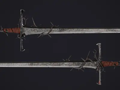 Lords of the Fallen Templar Sword  Low-poly 3D model