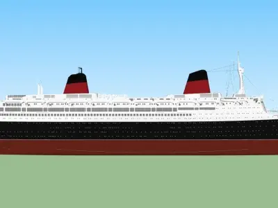 SS France Low-poly 3D model