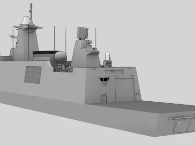 FFG Bhumibol Adulyadej class DW-3000F Low-poly 3D model