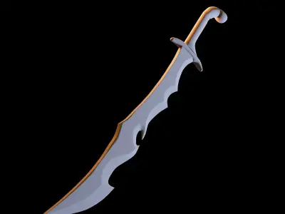 Ancient sword Low-poly 3D model
