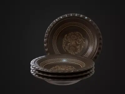 Decoration Plate 02 Free low-poly 3D model