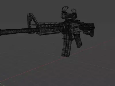 M4 Rifle model - Game Ready Free 3D model