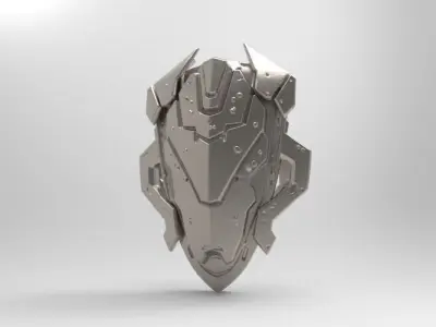sci-fi fantasy shield 3D print model purchase