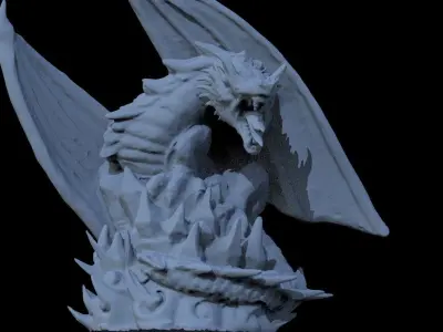 Desert Dragon Statue 3D model