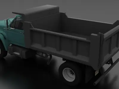 F-Series F-700 Dump Truck 1995 Low-poly 3D model