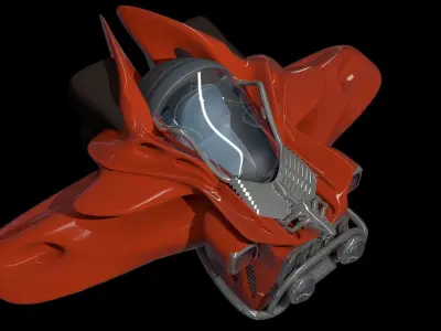 Spaceship Red bulldog 3D model