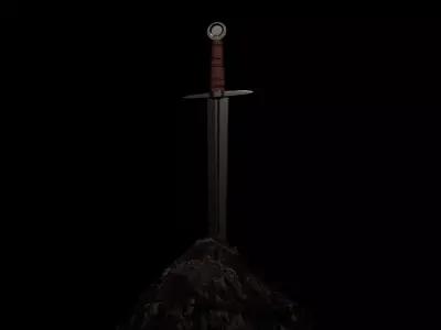 Arming Sword Low-poly 3D model buy
