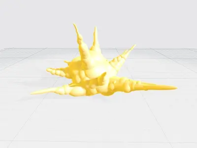 Enhanced Action Explosion Effect part Free 3D print model