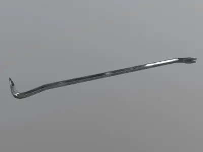 CC0 - Crowbar metal tool Free low-poly 3D model