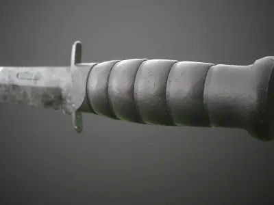 Knife Lowpoly 3D model with PBR Low-poly 3D model