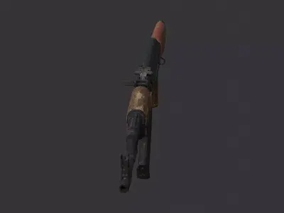 AK-47 Rifle Prop Low-poly 3D model