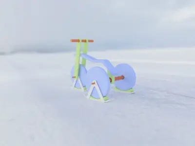 Skicycle kids bike concept 3D model