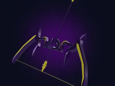 Stylized bow weapon PBR low-poly game ready Low-poly 3D model