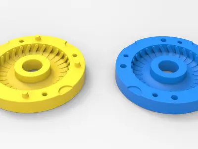 Mold for diecast military truck tire 4 Scale 1 to 10 3D print model