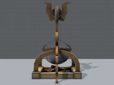 Charcoal Pot V01 Low-poly 3D model
