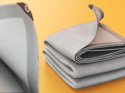  Water Resistant Tarpaulin Sheet Gray 