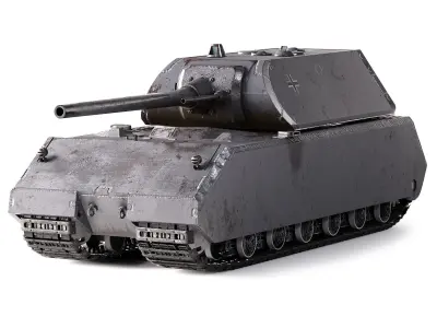 Tank  Maus Low-poly 3D model