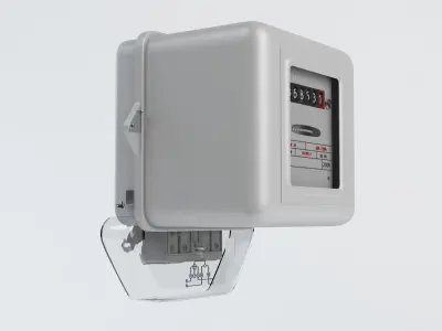 electric meter 3D model
