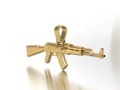Ak 47 gun pendant  3D print model