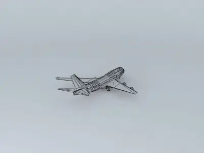Airplane in Guarulhos Airport 3D model 7